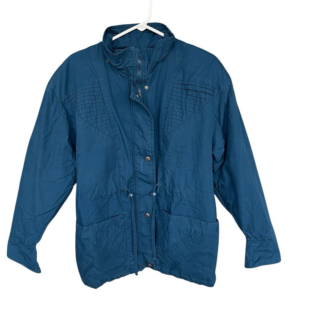 Vintage‎ Mariel Winter Jacket Womens Small Full Zip Cinch Waist Outdoor Blue